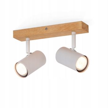 Latham - aplique de pared de madera, color blanco, 25 cm, gu10