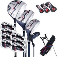 juego completo de palos de golf para hombres de 11 piezas costway 119 x 33 x 26 cm azul