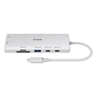 hub d-link 10 puertos 10 gbps dup-a01 usb-c hdmi 4k ethernet sd pd 100w