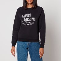 maison kitsune palais royal vintage cotton-jersey sweatshirt - xs