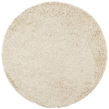 Alfombra Peluda De Pelo Largo Moderna Pamplona Dorado Ø 160 Cm Vidaxl