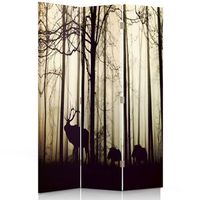 biombo stag silhouette - separador de ambientes cm 110x150 3 paneles