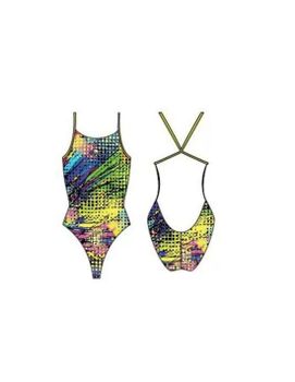 Bañador Natación Turbo Mujer Kriptonite ( (Pro-Racer) Amarillo
