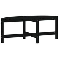 mesa de centrormesa auxiliarrmesa de cafe de madera maciza de pino negro 118x63x45 cm