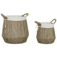 conjunto de 2 cestas ropa en fibras naturales natural