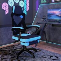 silla gaming de malla poliester vinsetto 58x63x112-122 cm azul