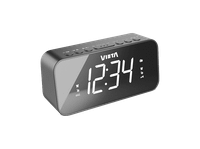 radio despertador - vieta vh-al300bk 6w fm altavoz incorporado pantalla led cablepilas negro
