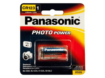 Pila - Panasonic Litio Batería de la cámara CR123