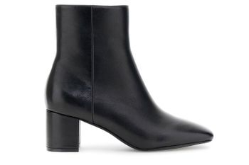 botines de piel con cremallera black