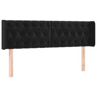 cabecero cama mueble de dormitorio con led de terciopelo 163 x 16 x 7888 cm negro m020009008