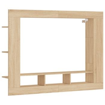 Mueble Tv | Mueble De Salón | Armario Tv Madera De Ingeniería Roble Sonoma 152x22x113 Cm