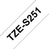 cinta brother tze-s251 laminada negro sobre blanco 24mm transferencia termica