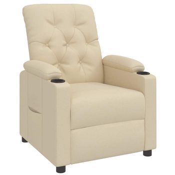 Sillón Reclinable De Tela Crema Cfw105343