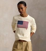 polo ralph lauren para mujer 211896939002 jersey flag de algodon beige xs casual manga larga