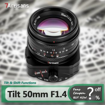 7Artisans APS-C 50mm F1.4 lente de cámara de cambio de inclinación para fotografía de retratos con Sony E Fujifilm XF M43 A7RIII XT-100 M43-mount