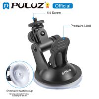 soporte de ventosa para coche puluz tornillo adaptador de montaje para tripode y bolsa de almacenamiento para gopro  insta360 x6 x5  dji y otras camaras de accion