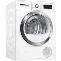 bosch serie 8 wtwh7561gb smart 9 kg heat pump tumble dryer - white white