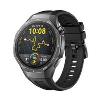 huawei watch gt 5 pro 46mm con correa negra fluoroelastomero