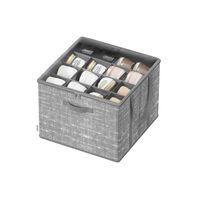 organizador de zapatos con tapa transparente y asas practicas gris espadana  1