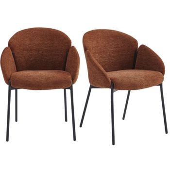Silla de tela terracota (x2)