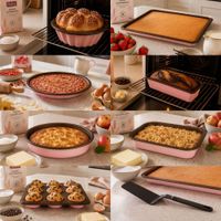pastelero de 8 piezas aluminio reciclado y reciclable y revestimiento