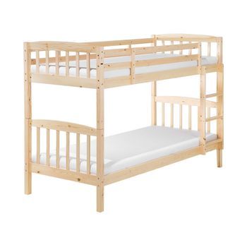 Litera Para Niños Dormitorio Infantil Madera De Pino Marrón Claro 90x 200 Cm Revin