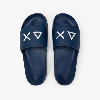 Sun68 Chanclas X36110 SLIPPERS LOGO-94 07 NAVY BLUE para hombre