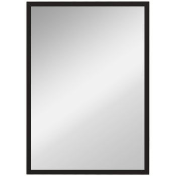 HOMCOM Espejo Rectangular de Baño 50x70 cm Espejo de Pared Decorativo para Salón Entrada Pasillo Horizontal o Vertical Negro   Aosom España