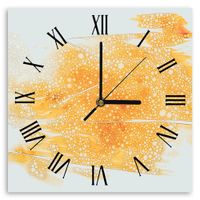 reloj de pared agua coloreada sobre pelicula transparente cm 30x30