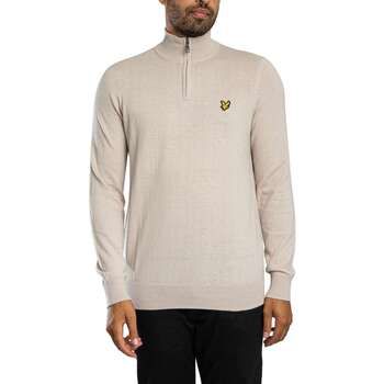 Lyle & Scott Jersey Jersey de punto de algodón merino con cremallera de un cuarto para hombre