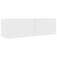 mueble para tv pared madera contrachapada blanco 100x30x30 cm vidaxl