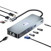 leotec leds03 docking station 11 en1 plus usb-c pd 100w  hdmi 4k  vga  dp  usb 32  rj 45  msd