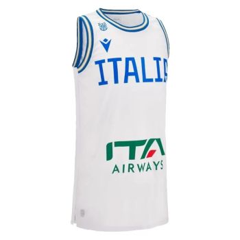Camiseta baloncesto Italia Segunda Equipacion Mundial FIBA - Macron Blanca