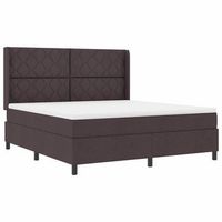 cama tipo box spring marron oscuro 180 x 200 cm tela