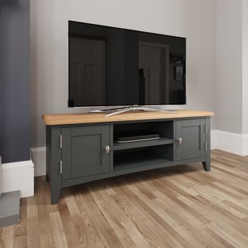 Arlia Oak and Grey Large TV Unit