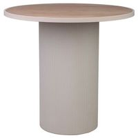 mesa auxiliar de metal y madera 65x65x605h cm