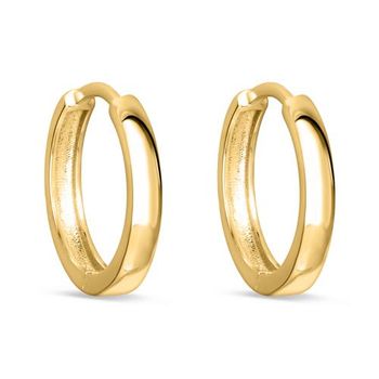 Pendientes de aro de oro amarillo de 14 quilates para mujer