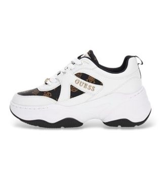 Guess para mujer. FLFHACFAL12 Zapatillas Hacha blanco (36), 3 a 5cm, Cordones, Casual