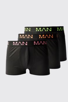 Pack De 3 Bóxers Man Active Resistentes Con Logo Fosforito, Multi