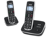 telefono - spc telecom 7609 duo con manos libres y pantalla iluminada negro