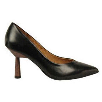 Lolas Deportivas Moda zapato salon con tacon geometrico efecto madera de 7cm para mujer