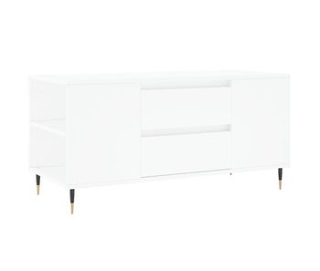 Mesa de café - mesa de centro madera de ingeniería blanco 102x44,5x50 cm