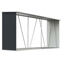 casetilla lena acero galvanizado gris antracita 330x84x152 cm vidaxl