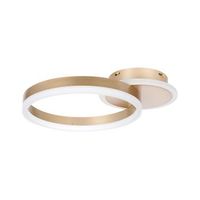 lampara de techo led de metal dorado plafon anillo sala de estar dormitorio glyde