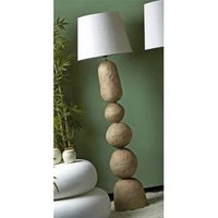 lampara pie papel mache adom marron 172cms 50dx172 cms
