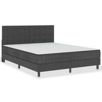 cama box spring tela gris oscuro 180x200 cm vidaxl