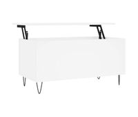mesa de cafe - mesa de centro madera contrachapada blanco 90x445x45 cm