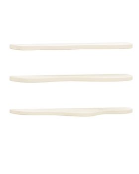 Pack 3 estanterias de microcemento en tono blanco roto de 100cm