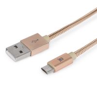 maillon cable micro usb metal 1m dorado
