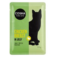 cosma original pouches in jelly saver pack 24 x 100g - chicken breast
